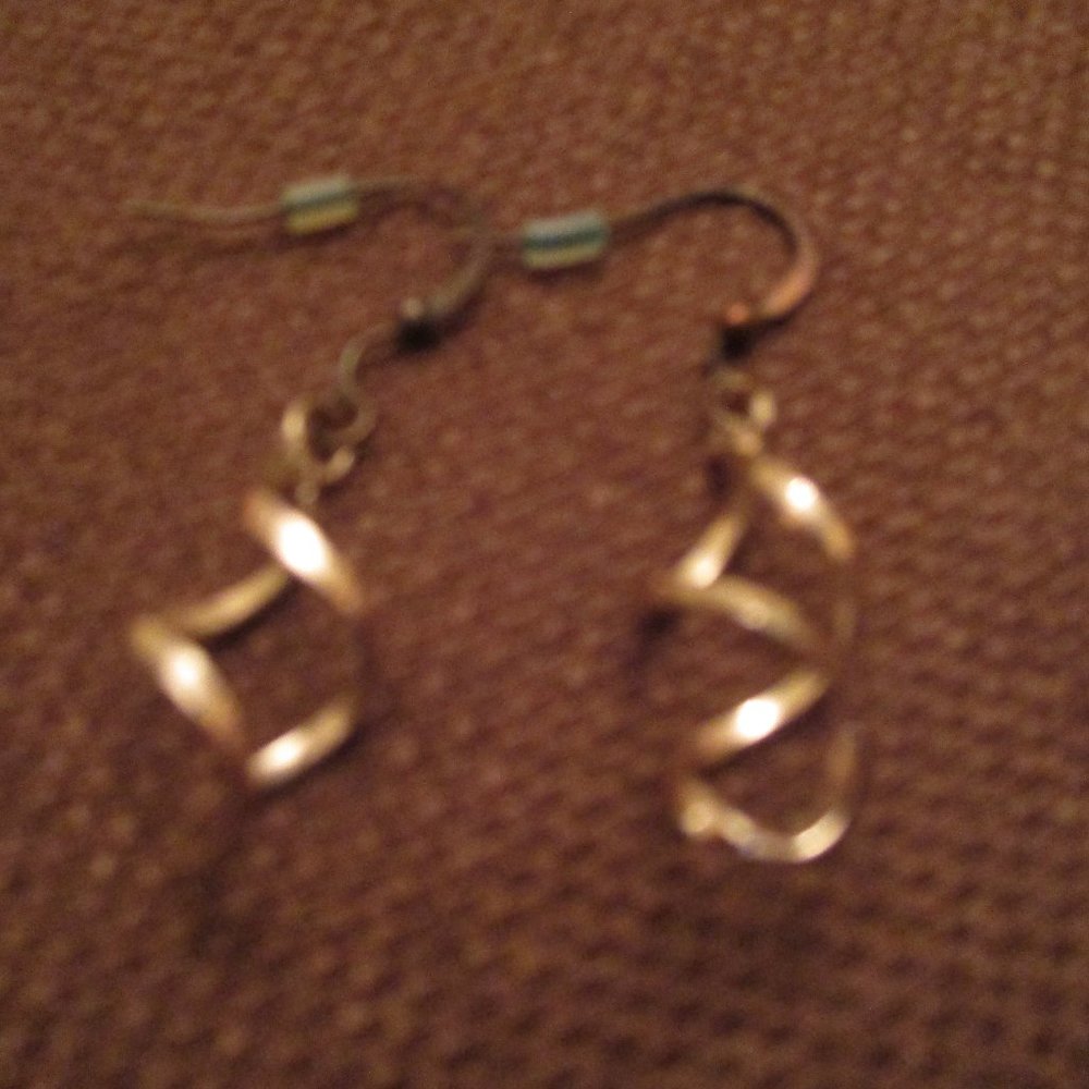 Women's 2 Tone Dangle Earrings